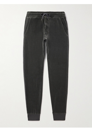 TOM FORD - Tapered Cotton-Blend Velour Sweatpants - Men - Gray - IT 44