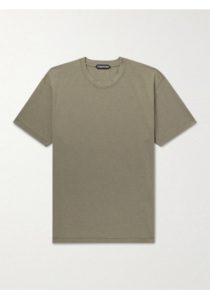 TOM FORD - Lyocell and Cotton-Blend Jersey T-Shirt - Men - Green - IT 44