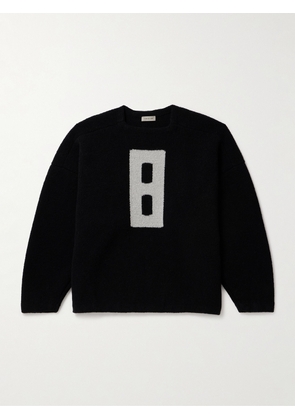 Fear of God - Oversized Intarsia-Knit Virgin Wool-Blend Bouclé Sweater - Men - Black - S