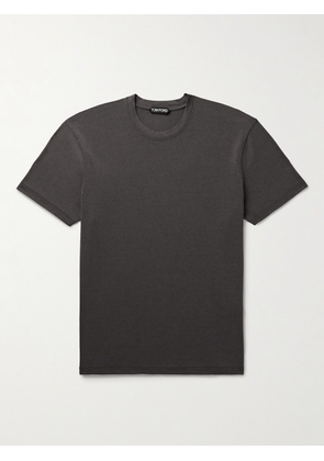 TOM FORD - Slim-Fit Lyocell and Cotton-Blend Jersey T-Shirt - Men - Brown - IT 44