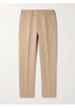 TOM FORD - Straight-Leg Cotton-Twill Trousers - Men - Brown - UK/US 30
