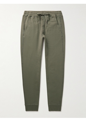 TOM FORD - Tapered Garment-Dyed Cotton-Jersey Sweatpants - Men - Green - IT 44