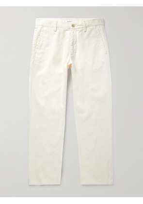 NN07 - Alex 1802 Straight-Leg Organic Cotton-Twill Trousers - Men - Neutrals - UK/US 28