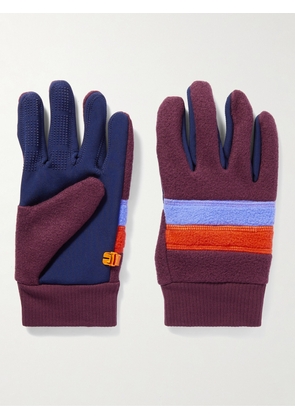Cotopaxi - Shell-Trimmed Fleece Gloves - Men - Purple - L