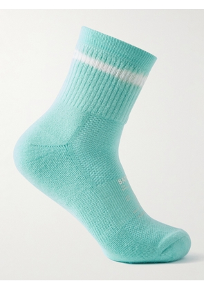 Satisfy - Tie-Dyed Ribbed Merino Wool-Blend Socks - Men - Blue - EU 39/42