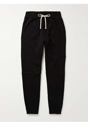 John Elliott - Studio Fleece Escobar Slim-Fit Tapered Cotton-Jersey Sweatpants - Men - Black - S
