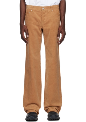 We11done Tan Low-Rise Trousers