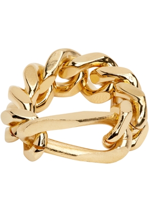 IN GOLD WE TRUST PARIS Gold Figaro Chain Ring