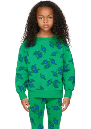 Weekend House Kids Kids Green Flowers Sweater