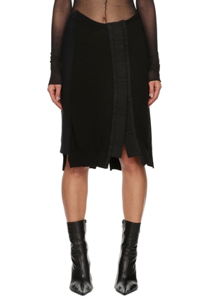 HODAKOVA Black Asymmetric Midi Skirt
