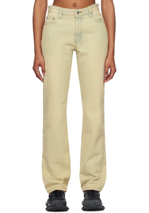 We11done Beige Straight-Leg Jeans