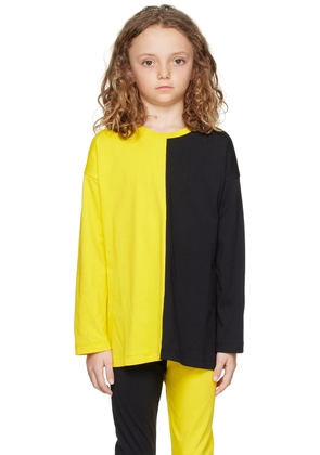M'A Kids Kids Yellow & Black Color Block Long Sleeve T-Shirt
