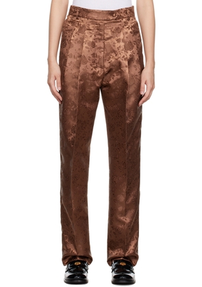 Tanner Fletcher Brown Clemence Floral Trousers