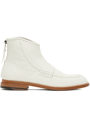 TAAKK SSENSE Exclusive White Carnaby Ice Zip-Up Boots