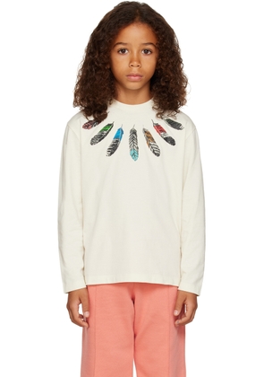 Marcelo Burlon County of Milan Kids Off-White Collar Feathers T-Shirt