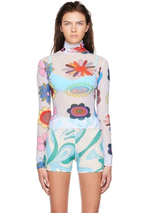FENSI SSENSE Exclusive Purple Psychedelic Daisies Cover-Up