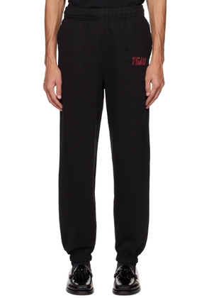 TSAU Black Appliqué Lounge Pants