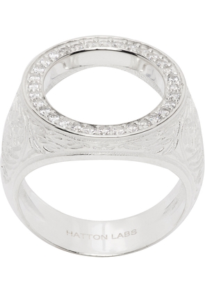 Hatton Labs Silver Decorato Sovereign Ring
