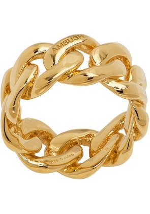AMBUSH Gold Curb Chain Ring