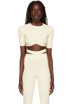 ANDREĀDAMO Off-White Cropped Sweater
