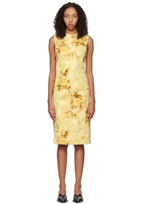 Kwaidan Editions Yellow Floral Midi Dress