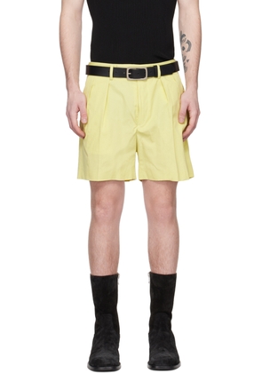 Dries Van Noten Yellow Cinch Shorts