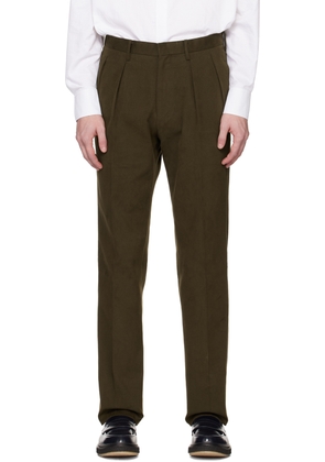 Ring Jacket Brown Pleated Trousers