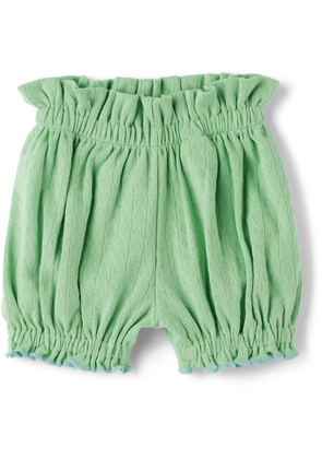 Misha & Puff Baby Green Hearts Bubble Shorts