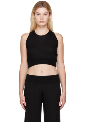 Frenckenberger Black Cropped Sports Top