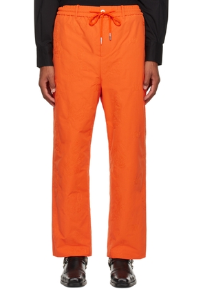 Feng Chen Wang Orange Phoenix Embroidered Trousers
