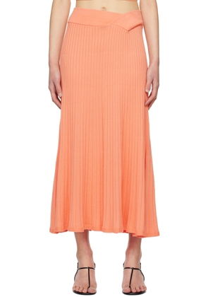 ANNA QUAN Orange Celeste Midi Skirt