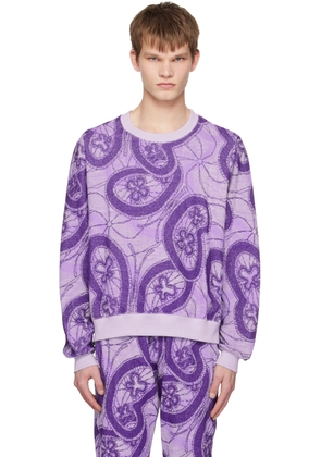 NEEDLES Purple Jacquard Sweatshirt
