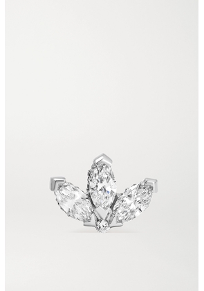 MARIA TASH - Lotus 18-karat White Gold Diamond Earring - One size