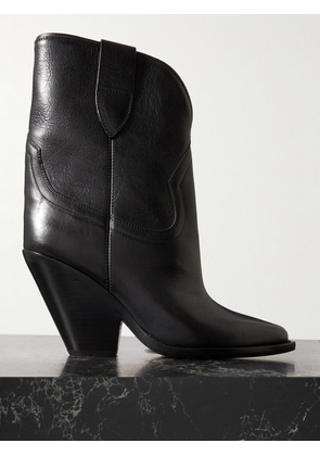 Isabel Marant - Leyane Glossed-leather Ankle Boots - Black - FR35,FR36,FR37,FR38,FR39,FR40,FR41