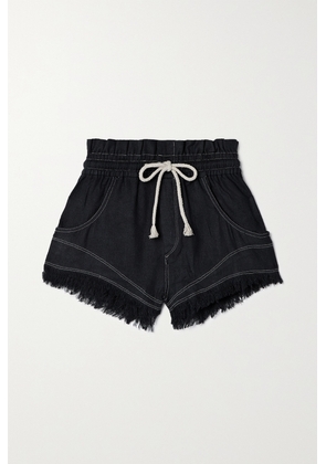 Marant Étoile - Talapiz Frayed Silk Shorts - Black - FR34,FR36,FR38,FR40,FR42,FR44