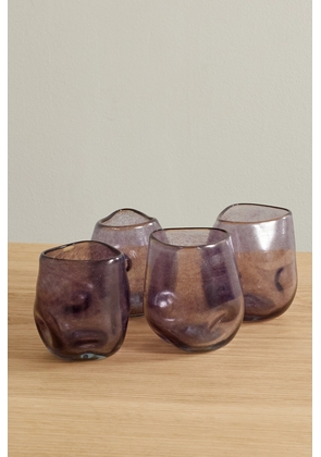 Completedworks - Set Of Four Recycled-glass Tumblers - Purple - One size