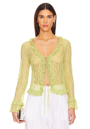 ASTR the Label Bed Jacket in Green. Size M, S, XS.