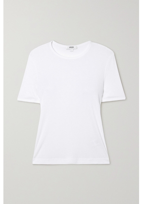 AGOLDE - Abbie Ribbed Stretch-jersey T-shirt - White - x small,small,medium,large,x large