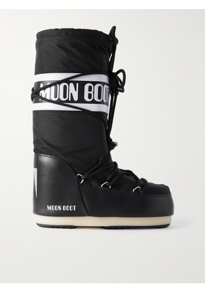 Moon Boot - Icon Shell And Faux Leather Snow Boots - Black - EU 35/38,EU 39/41,EU 42/44