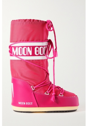 Moon Boot - Icon Shell And Faux Leather Snow Boots - Pink - EU 35/38,EU 39/41,EU 42/44