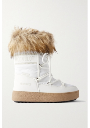 Moon Boot - Ltrack Monaco Faux Fur-trimmed Shell And Faux Leather Snow Boots - White - 36,42,37,38,39,40,35,41