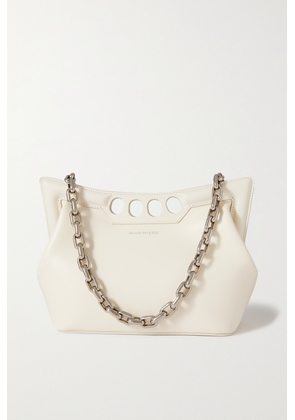 Alexander McQueen - The Peak Cutout Leather Shoulder Bag - Ivory - One size