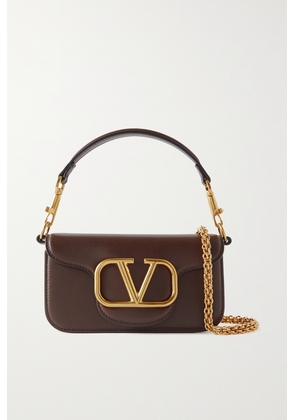Valentino Garavani - Locò Small Leather Shoulder Bag - Brown - One size