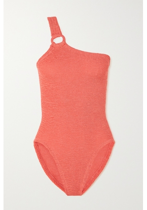 Hunza G - + Rose Inc Yasmeen One-shoulder Seersucker Swimsuit - Orange - One size