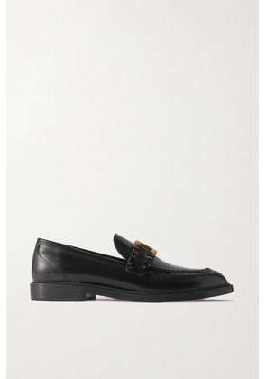 Chloé - Marcie Embellished Leather Loafers - Black - IT35,IT36,IT36.5,IT37,IT37.5,IT38,IT38.5,IT39,IT39.5,IT40,IT40.5,IT41