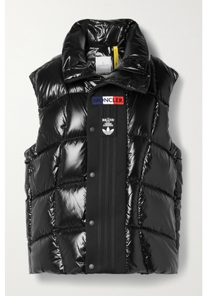 Moncler Genius - + Adidas Originals Bozon Jersey-trimmed Quilted Glossed-shell Down Vest - Black - 00,0,1,2,3,4
