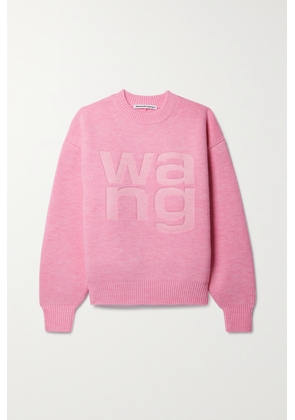 alexanderwang.t - Debossed Knitted Sweater - Pink - x small,small,medium,large,x large