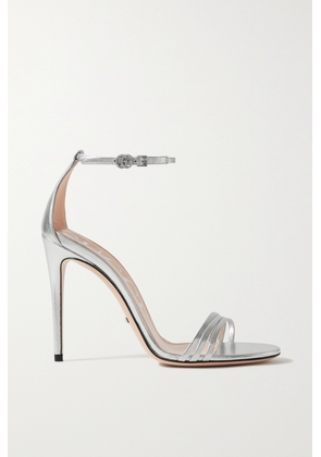 Gucci - Crystal-embellished Metallic Leather Sandals - Silver - IT36,IT37,IT38,IT39,IT40,IT41