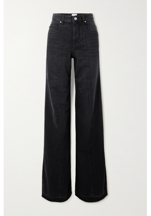 Isabel Marant - Noldy Paneled High-rise Wide-leg Jeans - Black - FR34,FR36,FR38,FR40,FR42,FR44