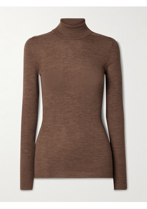 WARDROBE.NYC - Ribbed Wool Turtleneck Sweater - Brown - x small,small,medium,large,x large
